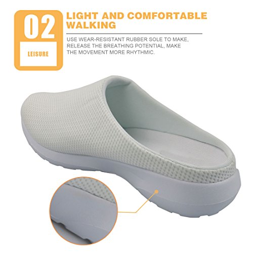 UOIMAG, Zapatos de Enfermera con Dientes, Regalo para Mujer, Zapatos sin Cordones para Enfermera, Sandalias Informales para el hogar, Zapatillas de Enfermera 41EU