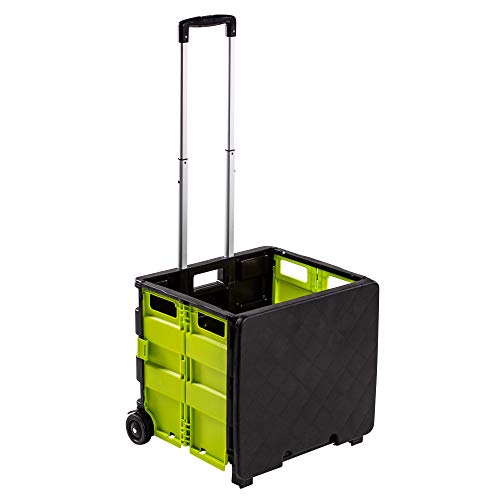 UPP Carrito de Compras con Tapa I Carro de Compras Plegable, con Asiento y Gran Volumen (50L, 42 x 40 x 38cm, Largo del Mango: 98.5cm, Carga hasta 80kg. Plegado: 45 x 46 x 8 cm)
