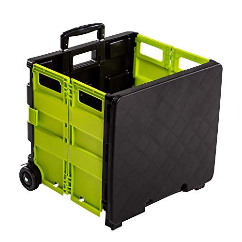 UPP Carrito de Compras con Tapa I Carro de Compras Plegable, con Asiento y Gran Volumen (50L, 42 x 40 x 38cm, Largo del Mango: 98.5cm, Carga hasta 80kg. Plegado: 45 x 46 x 8 cm)