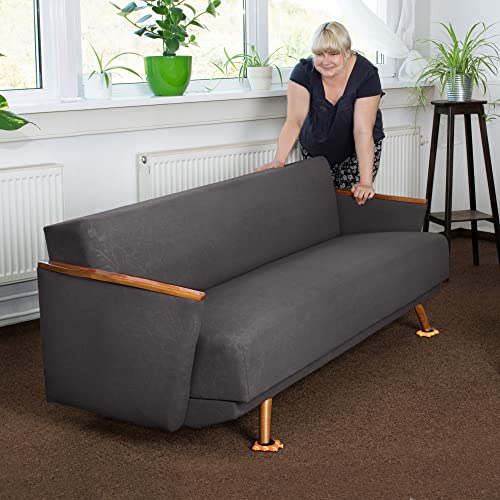 UPP Transporte de muebles I Sistema profesional de rodillos y deslizador de muebles I ruedas para transportar o desplazar muebles I Juego adicional de 4 (hasta 300kg)