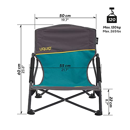 Uquip Sandy – Silla de Playa Plegable, cómoda y Estable, Azul