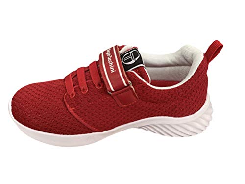 URBY STK117900 - Zapatillas deportivas para niño, unisex, con velcro ajustable, ligera, plantilla extraíble Rojo Size: 31 EU