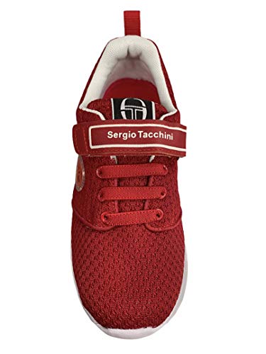 URBY STK117900 - Zapatillas deportivas para niño, unisex, con velcro ajustable, ligera, plantilla extraíble Rojo Size: 31 EU