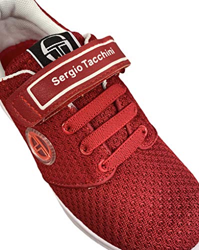 URBY STK117900 - Zapatillas deportivas para niño, unisex, con velcro ajustable, ligera, plantilla extraíble Rojo Size: 31 EU