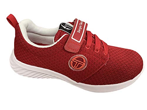 URBY STK117900 - Zapatillas deportivas para niño, unisex, con velcro ajustable, ligera, plantilla extraíble Rojo Size: 31 EU