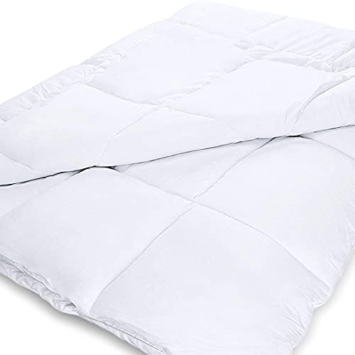 Utopia Bedding Edredón de Fibra 200x200 cm, Fibra Hueca siliconada, 1480 gramo (Blanco, Cama 105-200 x 200 cm)