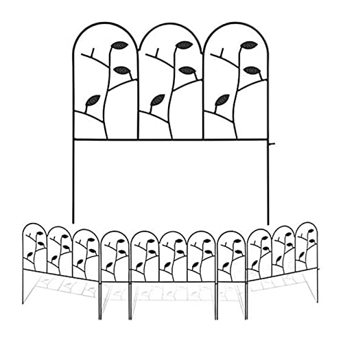 Valla De Jardín Cerca de jardín Paneles de Metal Jardín Decorativo Cercado a Prueba de Herrumbre Plancha Animal Barrera de Metal cercado Borde Borde Borde al Aire Libre Patio Plegable Paisaje