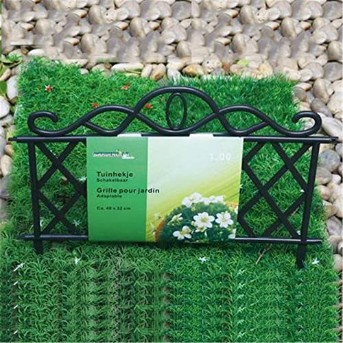 Valla De Jardín Jardín Decorativo Paneles de esgrima Barrera Animal Borde de Hierro Gordas de jardín for Paisaje al Aire Libre Frontera de la Cerca Plegable (Color : Black, Size : 47.7x36cm)
