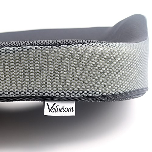Valuetom Cojín del Asiento Antideslizante con Espuma Viscoelástica para Alineación de la Columna Vertebral,para Silla de Oficina Coche Camión Avión Sillas de Ruedas, Aliviar el Dolor de Espalda