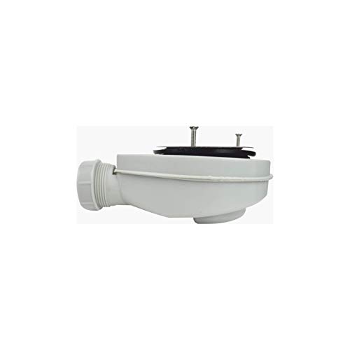 Válvula de Desagüe para Platos de Ducha | Sifón para plato de ducha- 140 mm de diámetro | Aro de Sujeción de Acero Inoxidable brillo con fijación mediante 3 Tornillos | Con Contenedor de Residuos