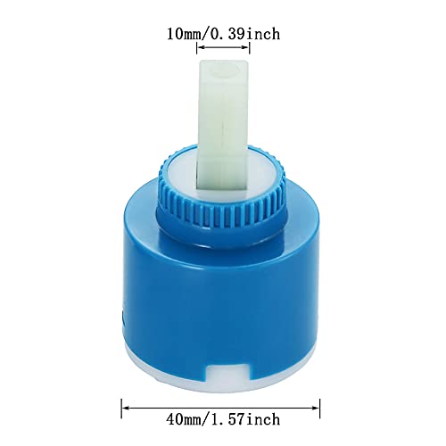 VáLvula Grifo CeráMica Control InternoMezclador Cartucho Disco CeráMica RepuestoGrifo Repuesto InternoElemento Filtrante CeráMica Para Grifo De 40 Mm,Adecuado Para Cocina,Hogar,BañO(4 Piezas Azul)