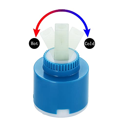 VáLvula Grifo CeráMica Control InternoMezclador Cartucho Disco CeráMica RepuestoGrifo Repuesto InternoElemento Filtrante CeráMica Para Grifo De 40 Mm,Adecuado Para Cocina,Hogar,BañO(4 Piezas Azul)