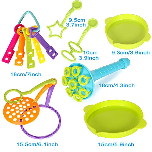 vamei 13 Piezas Pompas de Jabón Para Niños Burbuja Varitas Cumpleaños Bodas Exteriores Juguetes Baño Exteriores Juguetes para Niños