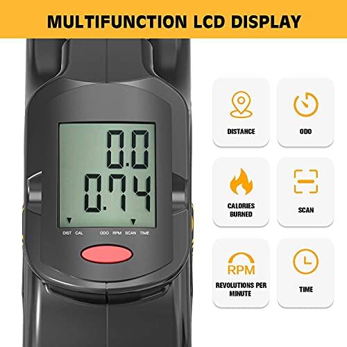 VANGONA Mini Cyclette da Casa Esercitatori Pedaliera Cyclette Fitness per Allenamento di Gambe e Bracci Fit Bicicletta Cyclette Fitness Display LCD per Anziani o disabili