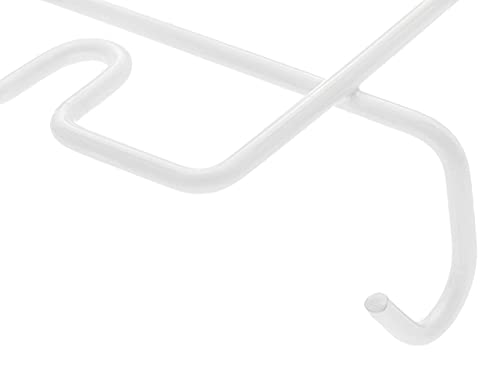 Vardesign Colgador para Tazas 8 Ganchos Soporte Bajo Balda de Mueble y Armario de Cocina Sujeción por Tornillos Blanco