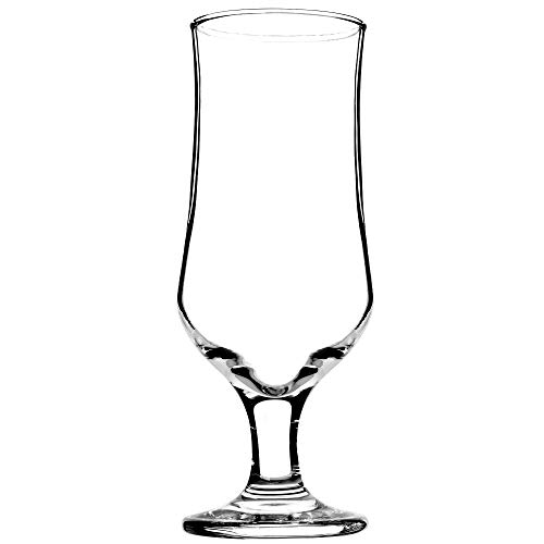 Vasos de cerveza KADAX de vidrio, juego de 6 unidades, 360 ml, vasos de agua, zumo con pie, vasos para agua, bebida, vasos de cóctel, vasos de bebidas, apto para lavavajillas