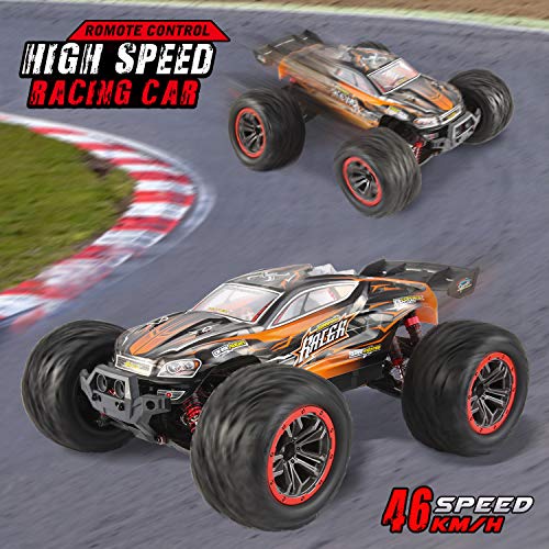 VATOS Coche de Control Remoto de Alta Velocidad, Todoterreno RC, Escala 1:12, 46 km / h, 4WD, 2,4 GHz eléctrico Coche de Carreras, vehículo Buggy para Adultos y niños