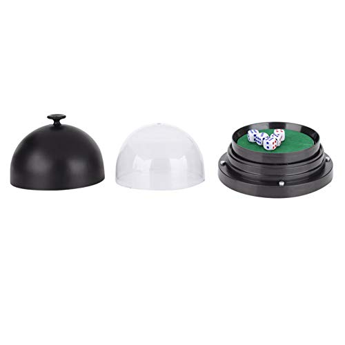 Vbest life Cubierta de plástico Transparente Taza de Rodillo de Dados automática KTV Pub Bar Juego de Dados Anti-Trampa Negro