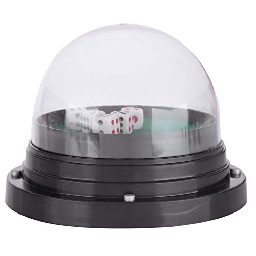 Vbest life Cubierta de plástico Transparente Taza de Rodillo de Dados automática KTV Pub Bar Juego de Dados Anti-Trampa Negro