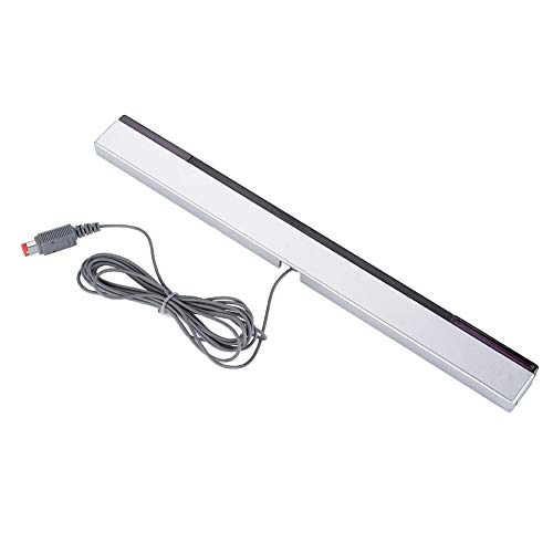 Vbestlife Barra de Sensor de Rayos Infrarrojos con Cable para Nintendo Wii/WIIU, Barra de Sensor de Rayos de señal IR de Repuesto con Soporte Transparente