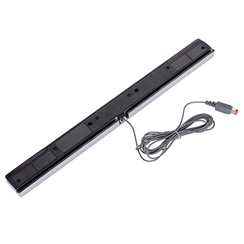 Vbestlife Barra de Sensor de Rayos Infrarrojos con Cable para Nintendo Wii/WIIU, Barra de Sensor de Rayos de señal IR de Repuesto con Soporte Transparente