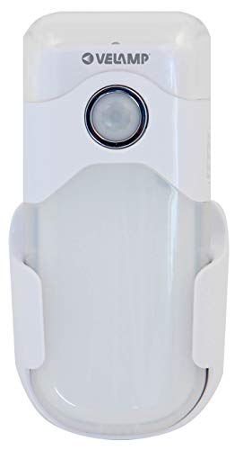 VELAMP Night Guard - Linterna de emergencia automática con función de luz de cortesía y detector de movimiento LED, ideal para pasillos, escaleras, dormitorios, salones, color blanco