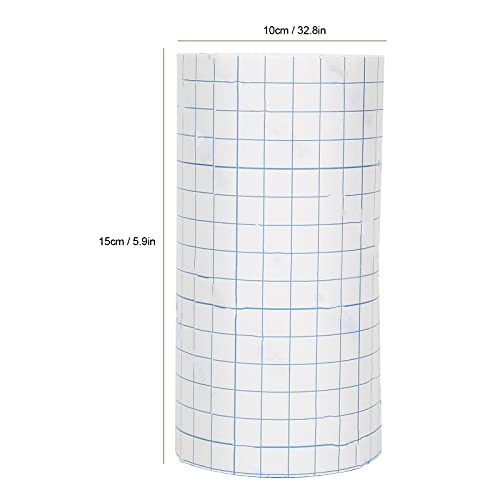 Vendaje Adhesivo para Apósitos, 10m/32.8ft Cinta de Tela No Tejida Adhesivo Fuerte Diseño de Papel de Liberación Posterior Conveniente para Fijar Todo Tipo de Yeso(Blanco 15cm * 10m)