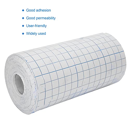 Vendaje Adhesivo para Apósitos, 10m/32.8ft Cinta de Tela No Tejida Adhesivo Fuerte Diseño de Papel de Liberación Posterior Conveniente para Fijar Todo Tipo de Yeso(Blanco 15cm * 10m)