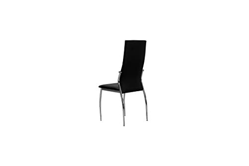 Ventamueblesonline Silla Tapizada Boston Negra