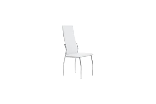 Ventamueblesonline Silla Tapizada Boston Pack 4 Unidades Blancas