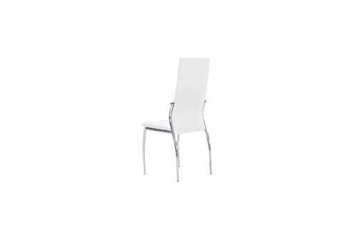 Ventamueblesonline Silla Tapizada Boston Pack 4 Unidades Blancas