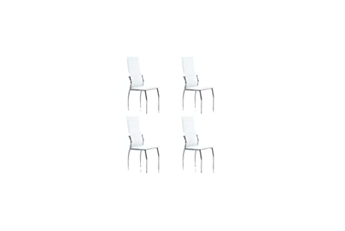 Ventamueblesonline Silla Tapizada Boston Pack 4 Unidades Blancas