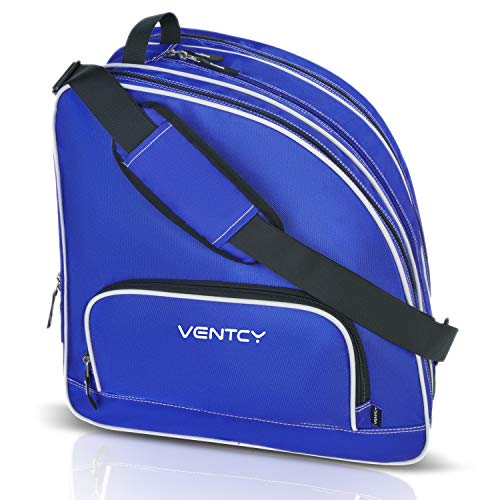 VENTCY Bolsa para Patines, Bolsa Patines Adulto, Bolsa Patines Ruedas, Bolsa Patines Línea para Niña, Bolsa Patines 4 Ruedas hasta El Tamaño 45 (EU) Azul