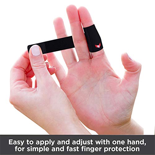 VerteLife Férulas para Dedos Ajustable Protector de Dedos, Manga para Dedo Vendas Soporte de Dedos Aliviar el Dolor Finger Sleeves Guard para Deporte Baloncesto Voleibol