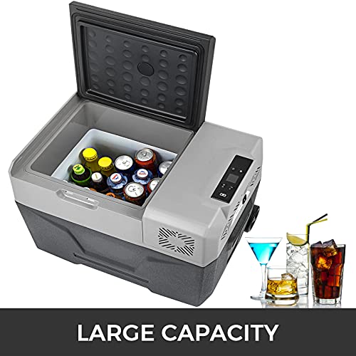 VEVOR Nevera Termoeléctrica Portátil 30/40/50 L Nevera de Viaje para Coche Nevera Portátil Eléctrica de Viaje para Coche Mini Refrigerador para Coche Mini Nevera para Bebidas con LCD (30L)