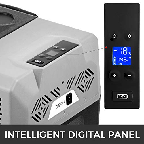 VEVOR Nevera Termoeléctrica Portátil 30/40/50 L Nevera de Viaje para Coche Nevera Portátil Eléctrica de Viaje para Coche Mini Refrigerador para Coche Mini Nevera para Bebidas con LCD (30L)