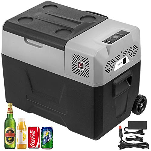 VEVOR Nevera Termoeléctrica Portátil 30/40/50 L Nevera de Viaje para Coche Nevera Portátil Eléctrica de Viaje para Coche Mini Refrigerador para Coche Mini Nevera para Bebidas con LCD (30L)