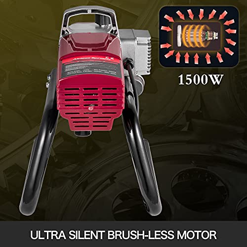 VEVOR Pulverizador de Pintura sin Aire 1800 W Máquina de Pulverización Pistola Pulverizadora sin Aire 220 V (1800W)