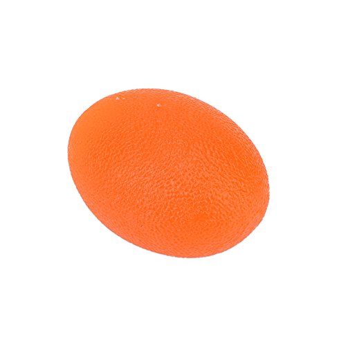 VGEBY Bola de silicona con forma de huevo para apretar la mano (naranja)