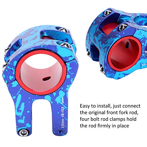 VGEBY V¨¢stago de Bicicleta, Elevador de v¨¢stago de Manillar Corto de aleaci¨®n de Aluminio 31,8 / 35x35mm para la Mayor¨ªa de Bicicletas, Bicicleta de Carretera/MTB/BMX(Azul Morado)