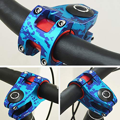 VGEBY V¨¢stago de Bicicleta, Elevador de v¨¢stago de Manillar Corto de aleaci¨®n de Aluminio 31,8 / 35x35mm para la Mayor¨ªa de Bicicletas, Bicicleta de Carretera/MTB/BMX(Azul Morado)