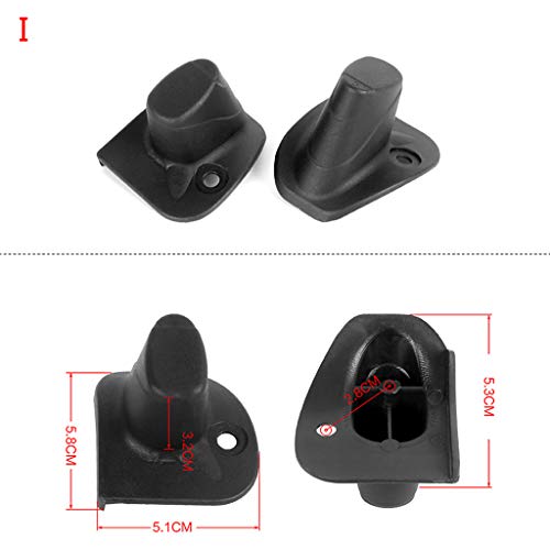 VIccoo 1 par de reemplazo de plástico Stud Equipaje Pies Almohadillas para Maletas Bolsas Maleta Soporte pies - L#