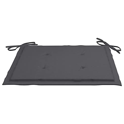 vidaXL 2X Cojines para Sillas Jardín Casa Hogar Sillones Asientos Salón Comedor Terraza Decoración Muebles Mobiliario Gris Antracita 50x50x4 cm