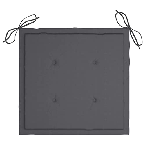vidaXL 2X Cojines para Sillas Jardín Casa Hogar Sillones Asientos Salón Comedor Terraza Decoración Muebles Mobiliario Gris Antracita 50x50x4 cm