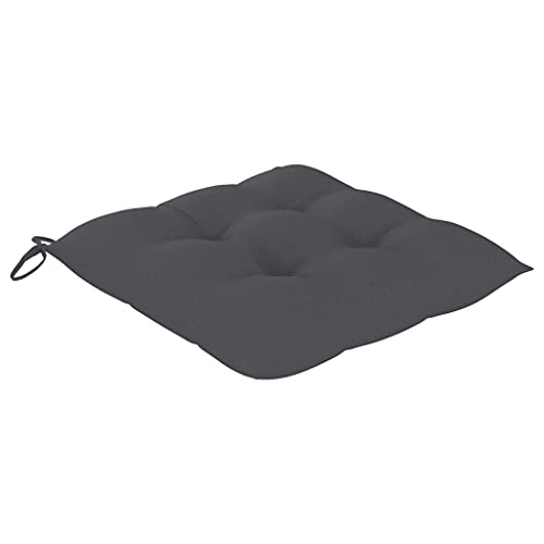 vidaXL 4X Cojines de Silla Asiento Tumbonas Patio Terraza Exterior Acolchado Almohadilla Cómoda Práctico Decoración Tela Gris Antracita 50x50x7 cm
