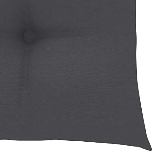 vidaXL 4X Cojines de Silla Asiento Tumbonas Patio Terraza Exterior Acolchado Almohadilla Cómoda Práctico Decoración Tela Gris Antracita 50x50x7 cm