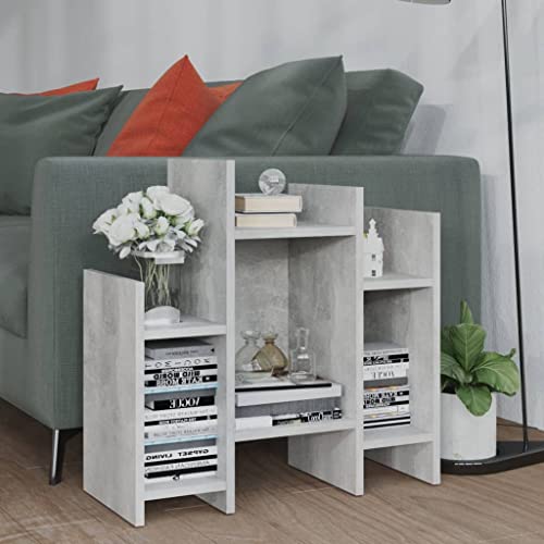 vidaXL Armario Auxiliar Aparador Muebles Mobiliario Salón Sala de Estar Estudio Dormitorio Estante de Pie de Aglomerado Gris Hormigón 60x26x60 cm