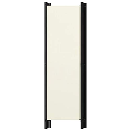 vidaXL Biombo divisor de 5 paneles blanco 250x180 cm