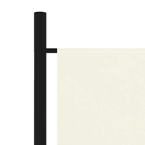 vidaXL Biombo divisor de 5 paneles blanco 250x180 cm
