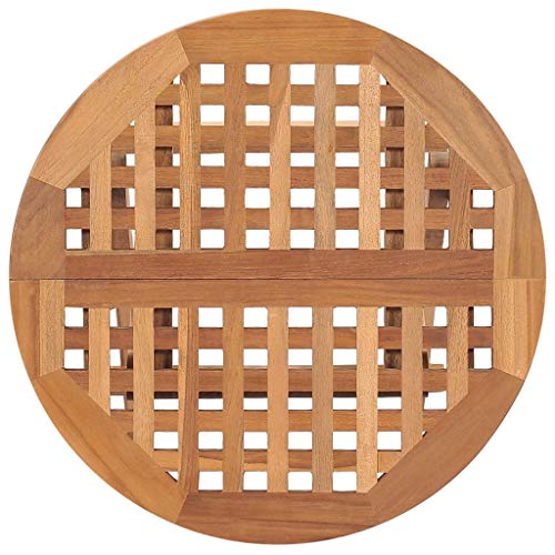 vidaXL Madera Maciza de Teca Set Comedor de Jardín Plegable 3 Piezas Muebles Exterior Terraza Cocina Hogar Silla Mesa Asiento Suave con Respaldo